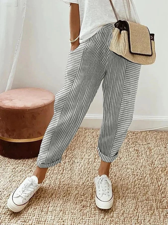 Lore - Striped Cotton Pants