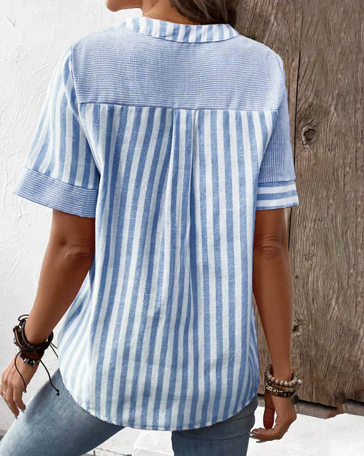 Louise - Elegant Striped Blouse